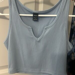 baby blue crop top